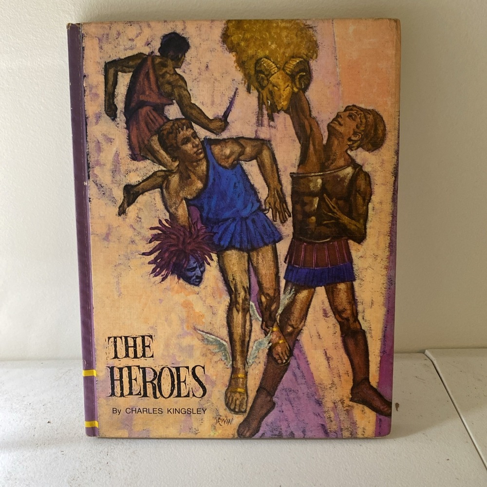 Vintage The Heroes Book Charles Kingsley 1968 Hardcover Educator Classic Library
